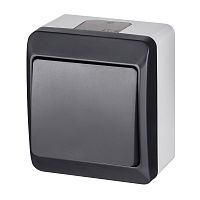 HERMES - Выключатель/переключатель на 2 направления, 10A/250V, IP44, антрацит | код 0331-07 | Elektro-plast Nasielsk