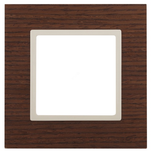 Рамка на 1 пост, дерево, Эра Elegance, дуб+сл.кость, 14-5301-09 | код Б0034568 | ЭРА