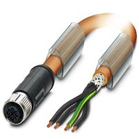 Силовой кабель SAC-4P- 5,0-PUR/M12FSS PE SH | код 1424098 | PHOENIX CONTACT