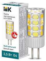 Лампа светодиодная CORN капсула 3,5Вт 230В 4000К керамика G4 | код LLE-CORN-4-230-40-G4 | IEK