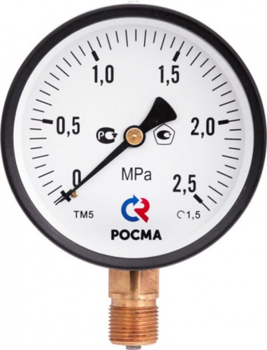 Вакуумметр радиальный ТВ-110Р.00 (-0.1-0 МРа) М10х1.0 кл.2.5 | код 00000013098 | РОСМА