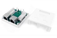 Розетка компьютерная 2-м ОП Dual IDC SB1-2-8P8C-C6-SH-WH RJ45 (8P8C) кат.6 экранир.