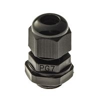Кабельный ввод RUICHI PG 7 (IP 54) чёрный, полиамид | код 107857 | Ruichi
