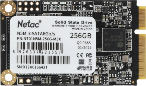 Накопитель SSD Netac SATA-III 256GB NT01N5M-256G-M3X N5M mSATA | код 1901127 | NETAC