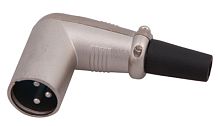 Разъем CANON штекер XLR на шнур угловой REXANT | код 14-0522 | REXANT