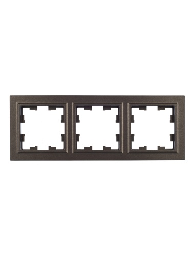 BRITE Рамка 3-местная РУ-3-БрТБ темная бронза | код BR-M32-K45 | IEK фото 3 BRITE Рамка 3-местная РУ-3-БрТБ темная бронза | код BR-M32-K45 | IEK фото 3
