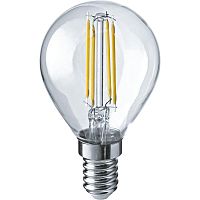 Лампа светодиодная филаментная 80 889 OLL-F-G45-10-230-4K-E14 10Вт шар прозрачная 4000К нейтр. бел. E14 1000лм 220-240В | код 80889 | ОНЛАЙТ
