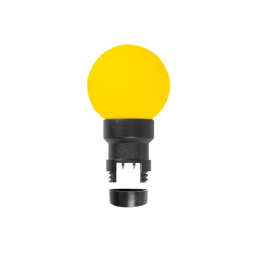 Лампа шар 6 LED для белт-лайта, цвет: Жёлтый, 45мм, жёлтая колба | код 405-141 | NEON-NIGHT