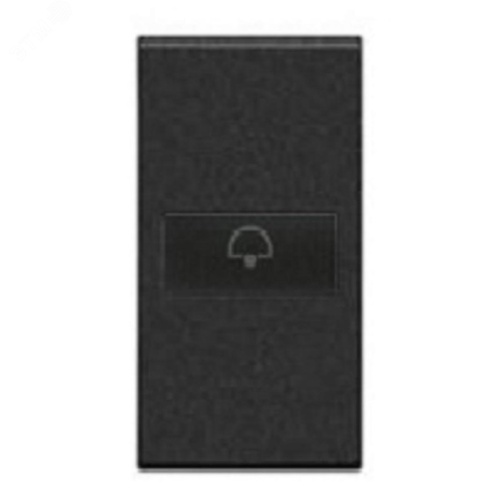 LivingLight Клавиша Axial Символ Звонок 1 модуль антрацит | код L4916D | BTicino