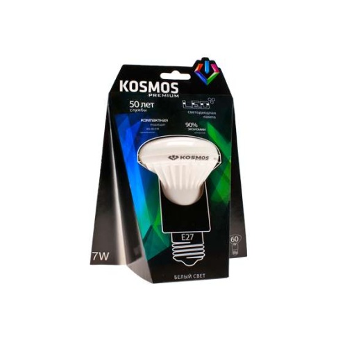 Лампа светодиодная KOSMOS premium 7Вт REFLECTOR 63мм E27 230В 4500К Космос