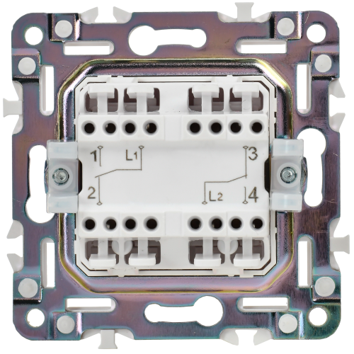SKANDY Выключ. 2-кл. перекр. 10А SK-V06W арк. бел. IEK | код SK-V23-0-10-K01 | IEK фото 3