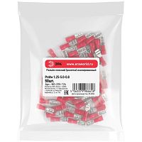 Разъем плоский NO-225-124 РпИм 1.25-5.0-0.8 изолированный «розетка» (упаковка 50 штук) | код Б0063369 | ЭРА