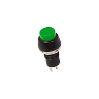 Выключатель-кнопка 250V 1 А (2с) OFF-(ON) Б/Фикс зеленая Micro (PBS-20В) REXANT | код 36-3083 | REXANT