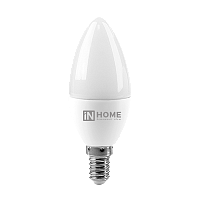 Лампа светодиодная LED-СВЕЧА-VC 6Вт 230В Е14 6500К 540Лм IN HOME | код 4690612030333 | IN HOME