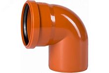 Отвод наружной канализации 110 мм. 87 градусов | код 2491095 | Хемкор