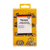 Набор плоских и гроверных шайб. 200 шт. | код KR-01-3101-21 | REXANT