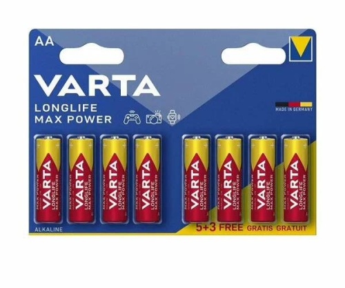 Батарея Varta LongLife Max Power Alkaline LR6 BL5+3 AA (8шт) блистер | код 1988029 | VARTA