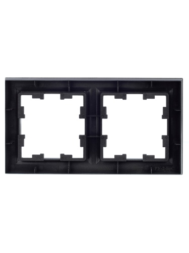 BRITE Рамка 2-местная РУ-2-БрС сталь | код BR-M22-K46 | IEK фото 5