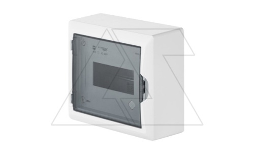 Щит навесной ECO BOX 1x8M, N/PE 2x 2x16+5x10mm2, дымчатая пласт. дверь, белый RAL9003, 198x228x96mm, IP40 | код 2502-01 | Elektro-plast Nasielsk