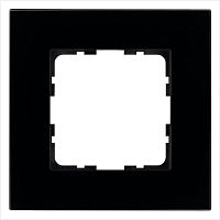 Рамка 1-постовая, стекло Black Glass | код G1001GB | Jasmart