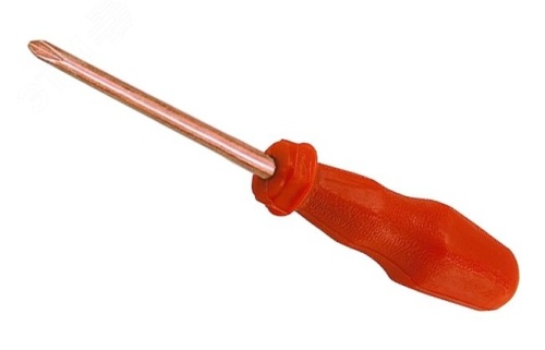 Отвертка крестовая N2 200 мм омедненная | код 450246 | КЗСМИ