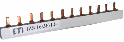 Шина питания IZS 16/3F/18 (16мм2, 3P, 0.32м, Pin, 18mod.) | код 002921113 | ETI