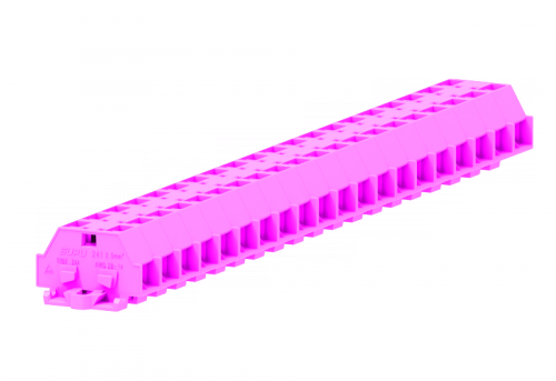 241339 Клемма TB проходная 2-2 с бок. подключ. с крепеж.фланцами, сеч. 2,5мм2, розов., шт | код 241339 | SUPU