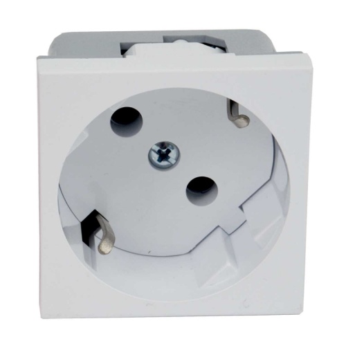 Розетка QUADRO белая 16 A, 250 V AC QS 45X45 (BB) | код QS 45X45_HB | KOPOS