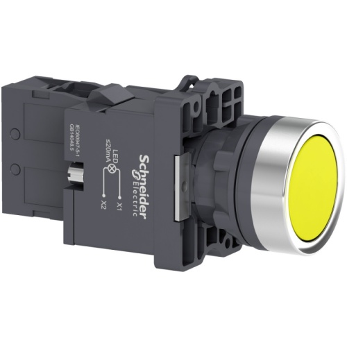 КНОП.СПОДСВ.,СLED,220В.,ЖЕЛТ.,1НO | код XA2EW35M1 | SCHNEIDER ELECTRIC