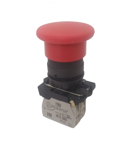 Выключатель Briswik КМЕ 5110м красный IP40 У2 10А 1но+0нз | код aB-HB-0Ai-0211 | Briswik