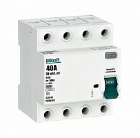 Выключатель дифференциального тока 4P 40А 30мА тип AC 6кА УЗО-03 | код 14235DEK | DEKraft