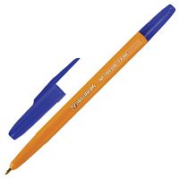 Ручка шариковая BRAUBERG Carina Orange, СИНЯЯ, корпус оранжевый, узел 1 мм, линия письма 0,5 мм, 141668 | код 141668 | BRAUBERG