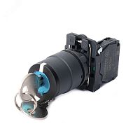 Переключатель SB5 в сборе модульный 22мм 2поз с возвратом ключ пр-лев 1НО | код SB5AG61 | Systeme Electric