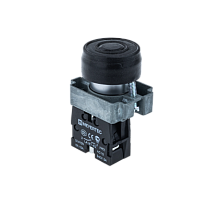Кнопка в кожухе, черная, 1NO, мет. MTB2-BPZ112 | код 58160 | MEYERTEC