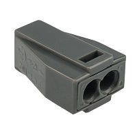 Экспресс-клемма с пастой 2-проводная до 2.5кв.мм сер. (уп.100шт) (773-302) | код 07-3020 | Rexant