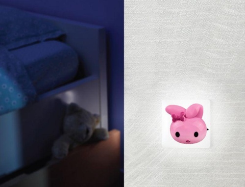 Светильник светодиодный NL-233 "Заяц" 220В ночник с выкл. розов. Camelion 13808 фото 5