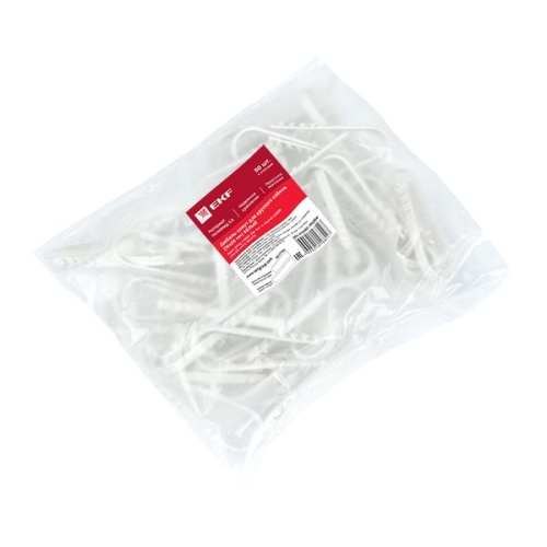 Дюбель-хомут для круглого кабеля (19-25мм) белый (50шт,) PROxima | код plc-ncs50-19x25w | EKF фото 5