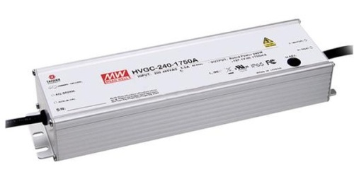 Источник питания AC-DC, 240.1Вт, стабилизатор тока, IP65, вход 180…528В AC, 47…63Гц/254…747В DC, ККМ, выход 3500мА/34.3...68.6В, изоляция 3750В AC, в кожухе 254.2х68х38.8 мм, -40…+70С, рег. выхода | код HVGC-240-3500A | MeanWell