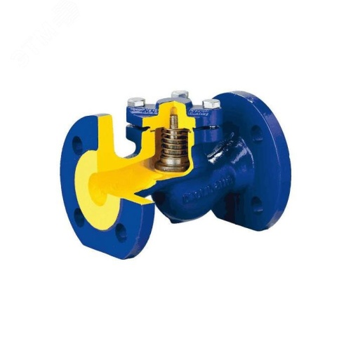 Клапан обратный чугунный подъемный 287A 80 Ру16 Тмакс 300С фланцевый золотник нерж | код 287A080C31 | Zetkama