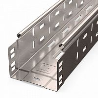 Лоток перфорированный Стандарт INOX (AISI 409) 100х80х3000 (0,7 мм) (6 м/уп) Промрукав | код PR16.2412 | ПРОМРУКАВ