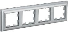 Рамка 4-м BRITE РУ-4-Бр алюм./алюм. | код BR-M42-12-K47 | IEK