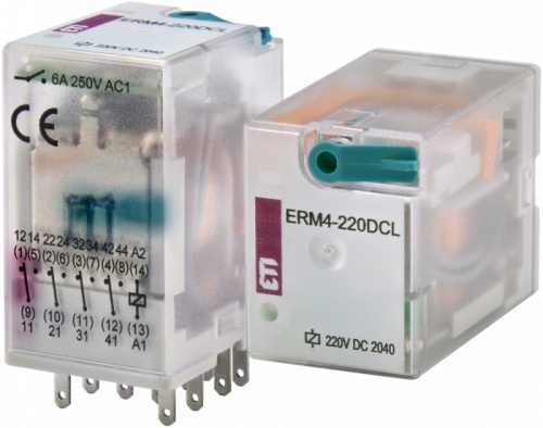 Реле электромеханическое ERM4-220 DCL 4p | код 002473023 | ETI