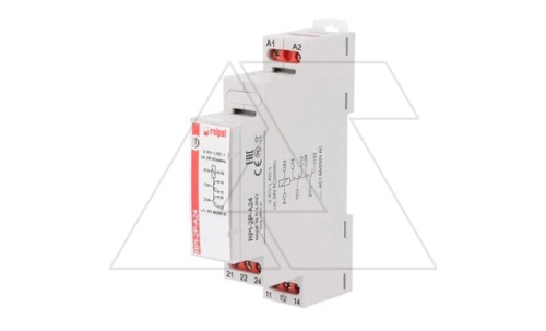 Реле модульное RPI-2P-A24 8А, 2CO, 24VAC, светодиод, 1M | код 863364 | Relpol