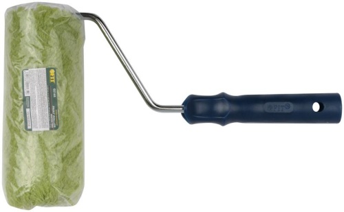 Валик полиакриловый нитяной профи бюгель 8мм диам. 47/83мм ворс 18мм 180мм зел. FIT 02165 фото 3