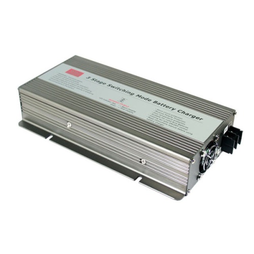 Источник питания AC-DC, зарядное устройство Pb, 360Вт, вход 90…132V AC/180-264VAC, ККМ, выход 57.6В/6,25A, рег. вых=52…58V, изоляция 3000В AC, в кожухе, 253х135х48,5мм, -20…+40С, вентилятор | код PB-360P-48 | MeanWell