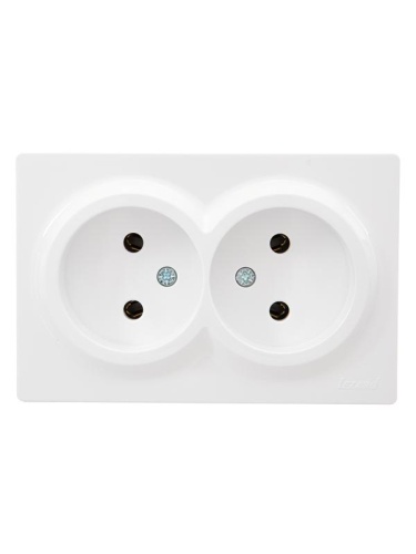 Розетка 2-мест. без заземл. LETO закрытый корпус ПБТ бел. LEZARD 752-0200-128B Розетка 2-мест. без заземл. LETO закрытый корпус ПБТ бел. LEZARD 752-0200-128B