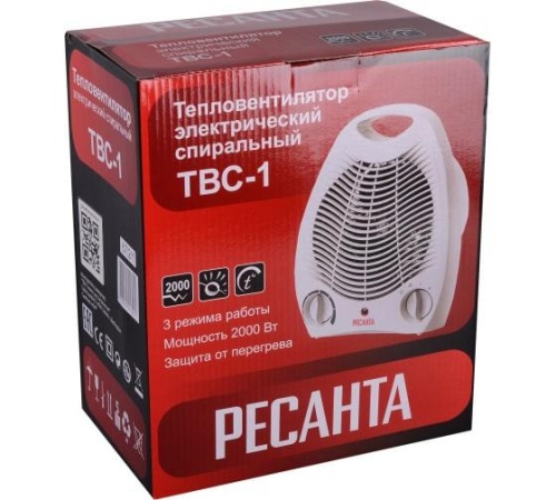 Тепловентилятор ТВС-1 2кВт | код 67/2/1 | Ресанта