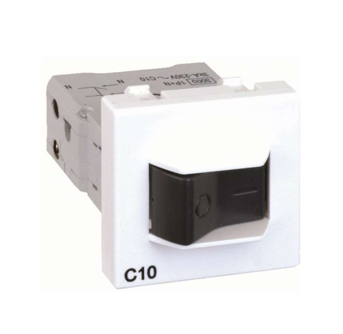 Connect Термомагнитный автомат 10A K45 45x45мм белый | код K106A-9 | Simon