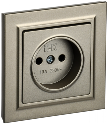 BRITE Роз. без з/к/ш 10А в сб. РСР10-1-0-БрШ шамп. IEK | код BR-R10-10-K37-F | IEK