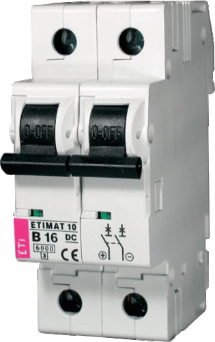 Авт.выключатель ETIMAT 10 DC 2p В 13A (6 kA) | код 002128715 | ETI